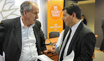 Ministro Ernesto Murro y Eduardo Pereyra