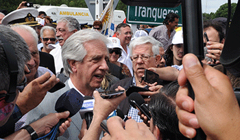 Tabaré Vázquez en declaraciones a la prensa