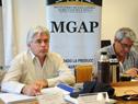 Ministro de Ganadería, Agricultura y Pesca y autoridades de esa secretaría estatal en Canelones