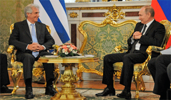 Presidentes Tabaré Vázquez y Vladimir Putin