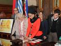Presentación del sello postal Reglamento de Tierras