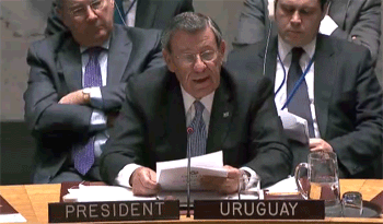 Canciller Rodolfo Nin Novoa habla en el Consejo de Seguridad de la ONU