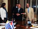 Reunión Vázquez, Castro, Sendic, parte del gabinete y delegación cubana