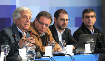 Vázquez, Pereira, Roballo y García en Consejo de Ministros.