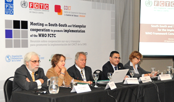 Autoridades en Encuentro de Cooperación Sur-Sur y Triangular sobre Control de Tabaco