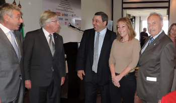 Vicepresidente Danilo Astori, acompañado de autoridades en celebración de la Cámara de Comercio Italiana
