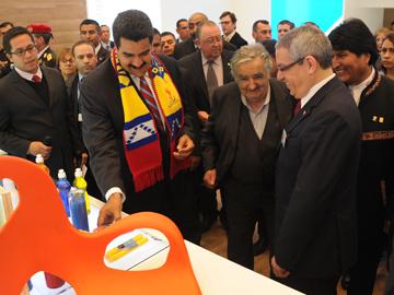 Presidentes Mujica, Morales y Maduro en feria “Venezuela Exporta”
