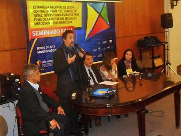 Autoridades en evento en el marco de “Estrategia de lucha contra la trata de niños, niñas y adolescentes con fines de explotación sexual comercial”