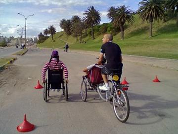 Discapacitados en sillas de ruedas