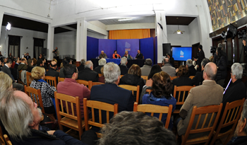 Conferencia de prensa de ministros tras encuentros con la sociedad civil en Fray Bentos