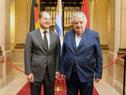 El Presidente José Mujica junto a la delegación oficial visitaron la Alcaldía de Hamburgo