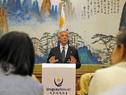 Conferencia de prensa de Tabaré Vázquez en China antes de la partida