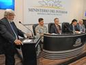 Conferencia de prensa de autoridades del Ministerio del Interior