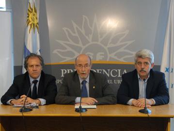 Luis Almagro, Alberto Breccoa y Eduardo Brenta