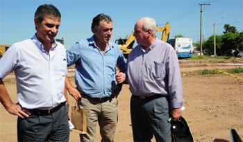 Álvaro García, Yamandú Orsi y Víctor Rossi