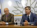 Miguel Ángel Toma y Álvaro García luego del Consejo de Ministros