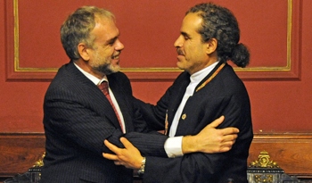 Viceministro de Relaciones Exteriores, José Luis Cancela, y su par de Bolivia, Juan Carlos Alurralde
