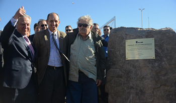 Presidente Mujica en Parque eólico de Maldonado