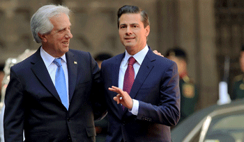 Tabaré Vázquez y Enrique Peña Nieto