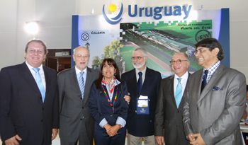 Autoridades uruguayas y peruanas en la Fiexpo 2014
