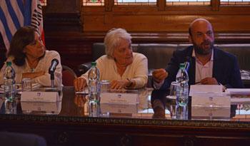 Ana Olivera, Lucía Topolansky y Julio Bango