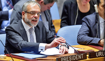 Vicecanciller de Uruguay, José Luis Cancela, en el debate del Consejo de Seguridad de la ONU