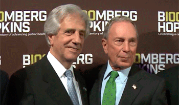 Presidente Tabaré Vázquez y Michael Bloomberg