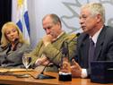 Ministros Menéndez, Cosse, Murro y Basso luego del Consejo de Ministros