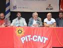 Presidente Mujica en la sede del PIT-CNT