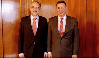 José Luis Cancela, junto a director del departamento de Organismos Internacionales de Rusia, Alexander Pankin