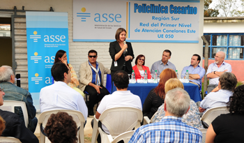 Presidenta de ASSE, Beatriz Silva, en inauguración de policlínica de Casarino