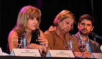 Olga Otegui, Liliam Kechichian y Santiago Soto