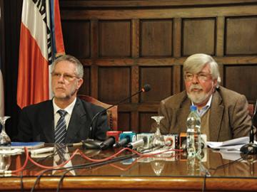 Ministro del Interior, Eduardo Bonomi, y subsecretario Jorge Vázquez