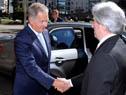 Vázquez recibió su par de Finlandia, Sauli Niinistö