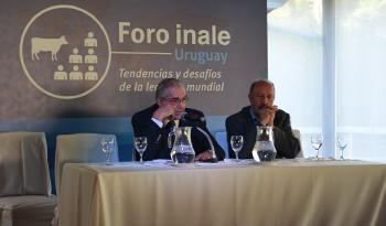 Ministro interino del MGAP, Enzo Benech, junto a presidente de INALE, Ricardo de Izaguirre