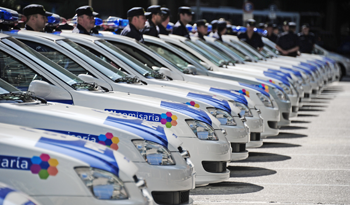 Presentación de patrulleros de la Policía nacional