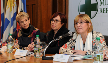 Subsecretaria de Salud Pública, Cristina Lustember, y presidenta ASSE, Susana Muñiz