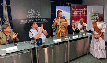 Autoridades en lanzamiento de la 31ª. Fiesta de la Patria Gaucha