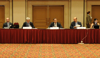Autoridades en reunión del Grupo de Acción Financiera de Sudamérica (GAFISUD)