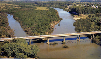 Vista aérea del río Cuareim
