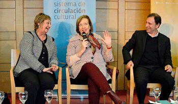 María Julia Muñoz, Liliam Kechichian y Sergio Mautone