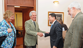 El presidente Tabaré Vázquez recibió al secretario general de la Organización Mundial de Turismo, Taleb Rifai