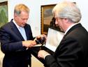Almuerzo con Vázquez y colocación de ofrenda floral por parte del presidente de Finlandia
