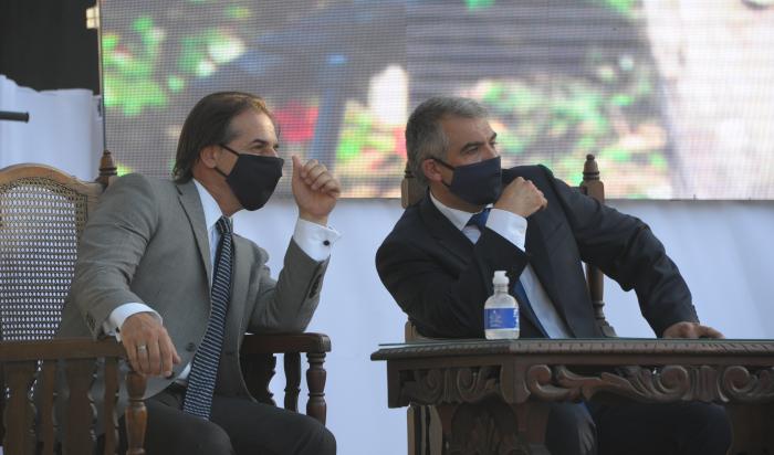 Luis Lacalle Pou y Mario Silvera