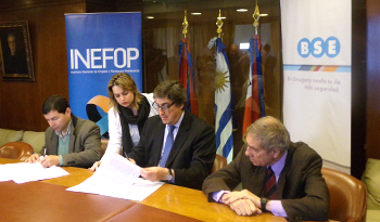 Firma de convenio entre Banco de Seguros del Estado e Instittuto Nacional de Empleo y Formación Profesional Firma de convenio entre Banco de Seguros del Estado e Instittuto Nacional de Empleo y Formación Profesional