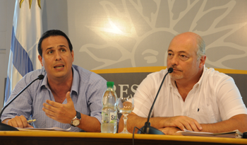Prosecretario de la Presidencia, Diego Cánepa y Secretario de la Presidencia, Homero Guerrero