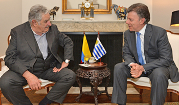 Presidentes José Mujica y Juan Manuel Santos