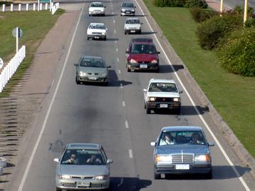 Autos en la ruta