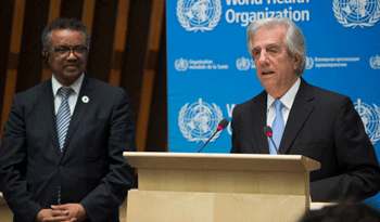 Presidente Tabaré Vázquez habla en plenario de la OMS