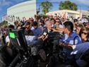 Recorrida del presidente Vázquez por la ciudad de Dolores